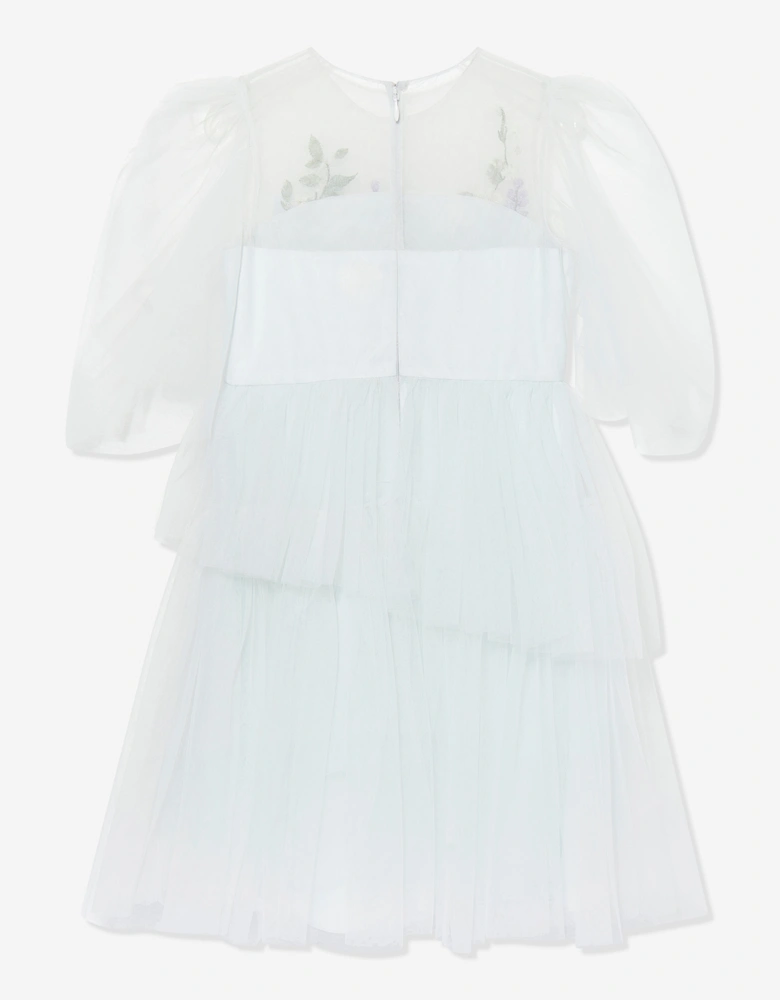 Maison Ava Girls Ariel Tulle Occasion Dress in White