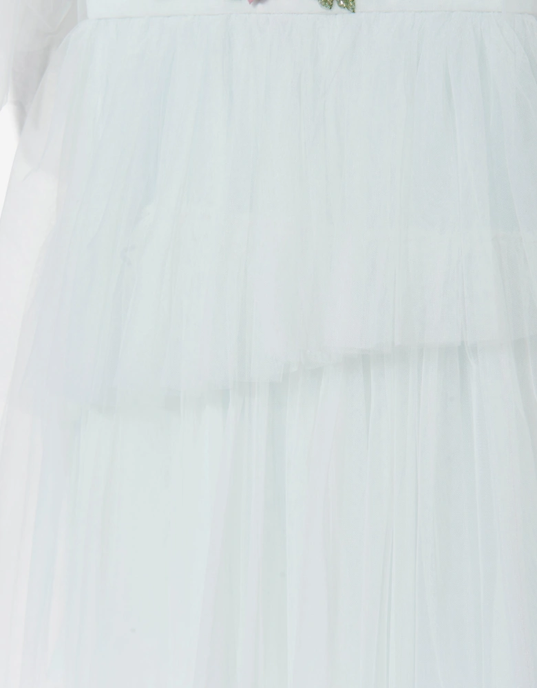 Maison Ava Girls Ariel Tulle Occasion Dress in White