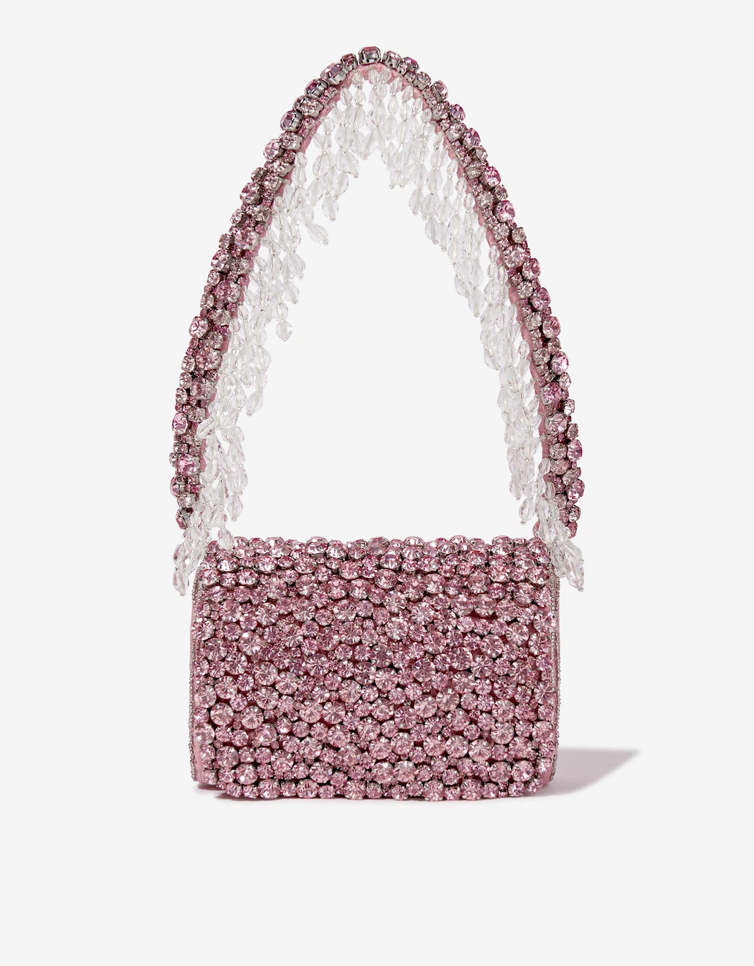 Maison Ava Girls Rhinestone Flap Bag in Pink (16cm)