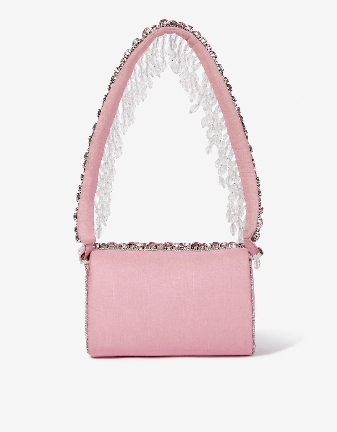 Maison Ava Girls Rhinestone Flap Bag in Pink (16cm)