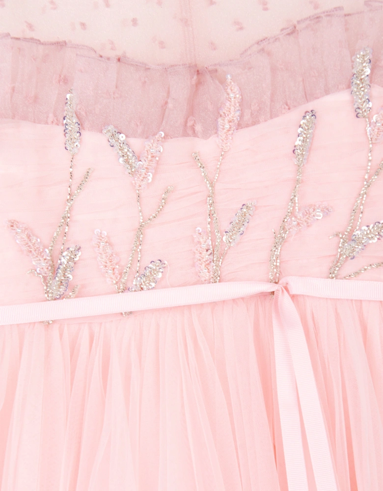 Maison Ava Girls Rafaella Occasion Dress in Pink