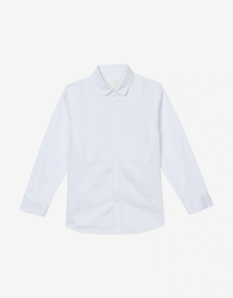Maison Ava Boys Noel Shirt in White