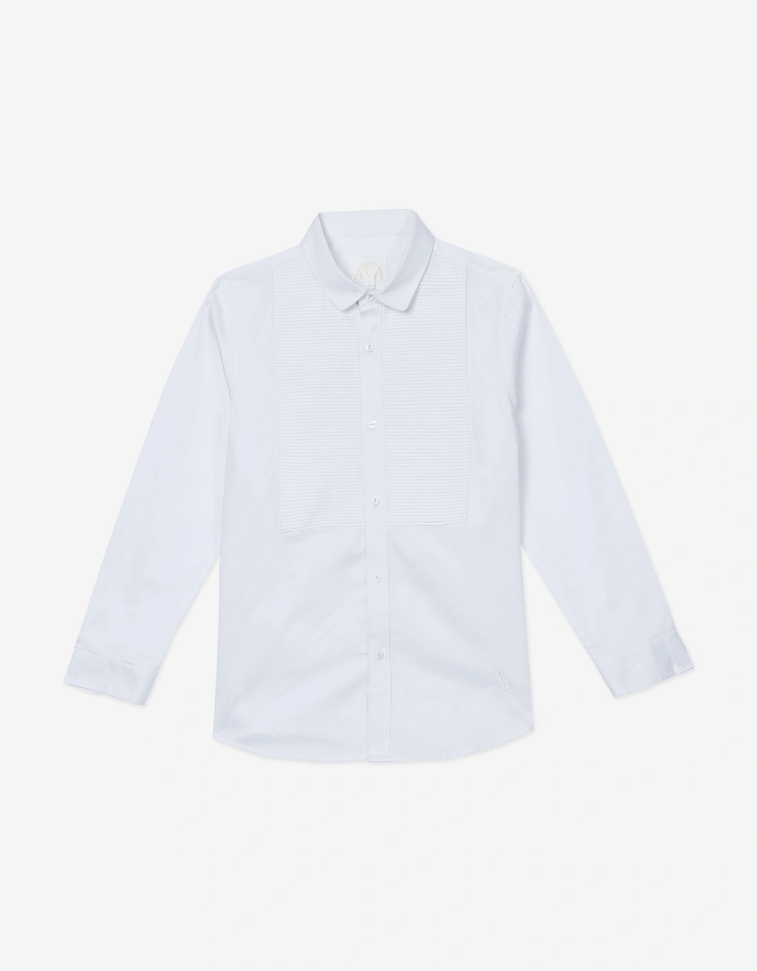 Maison Ava Boys Noel Shirt in White, 5 of 4