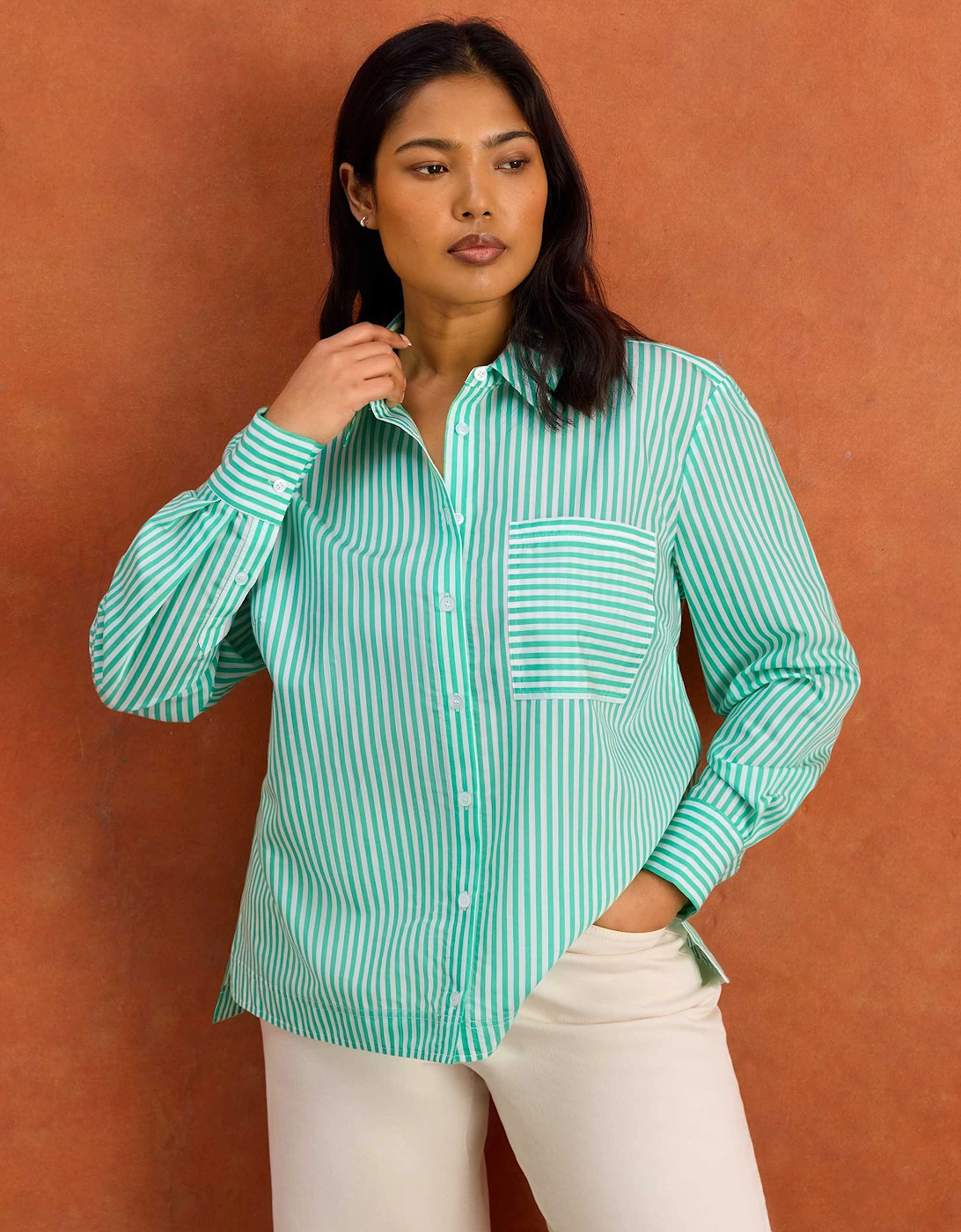 Green Stripe Long Sleeve Shirt, 6 of 5