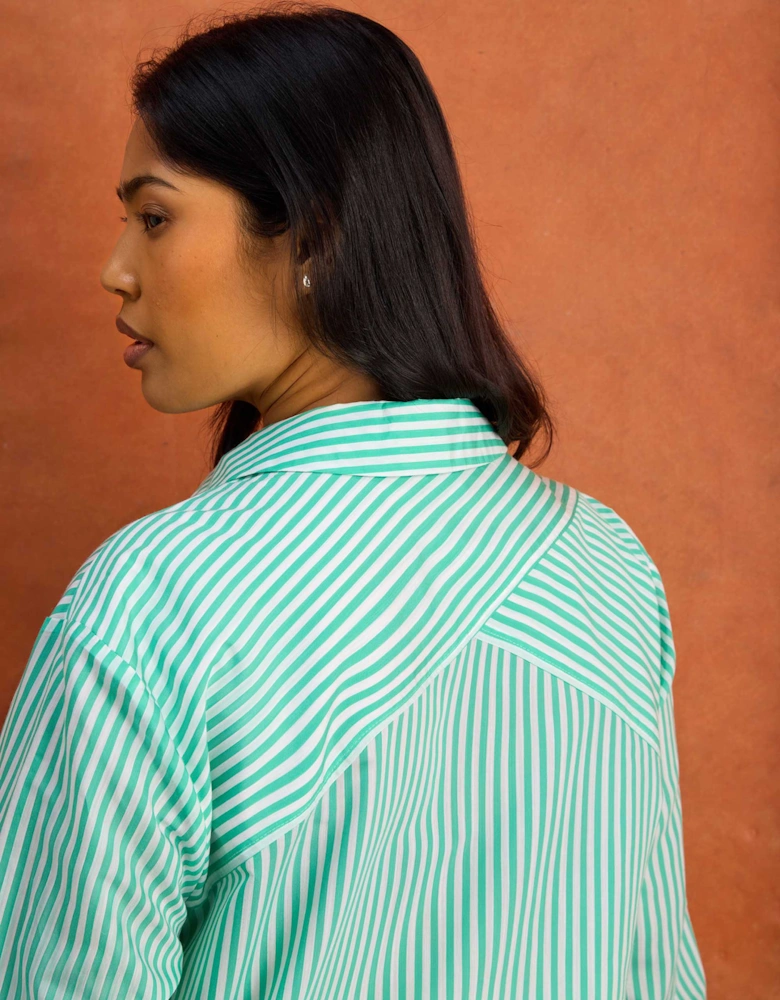 Green Stripe Long Sleeve Shirt