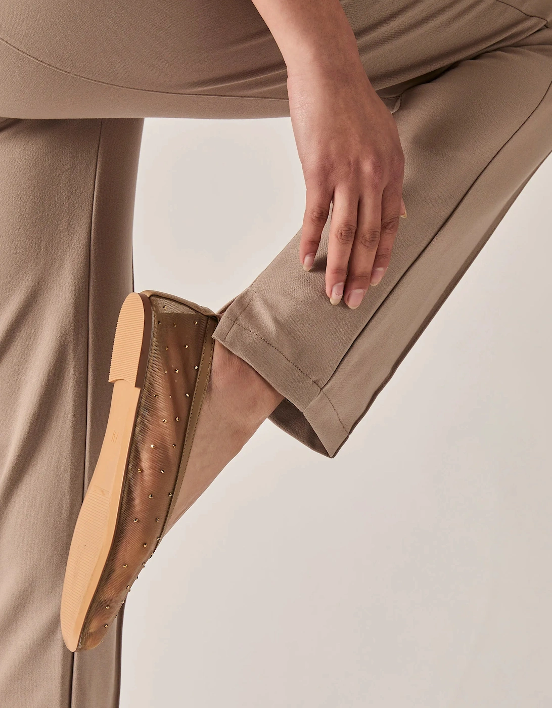 Cigarette Trousers Taupe