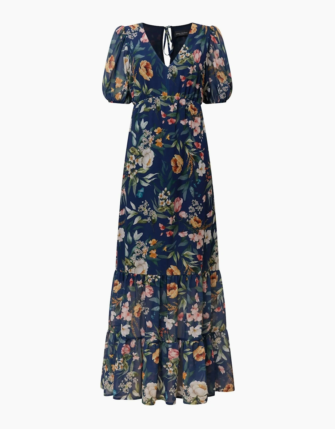 Navy Botanical Floral Maxi Dress