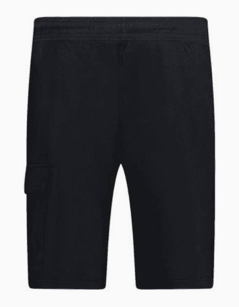 Light Fleece Lens Pocket Black Cargo Shorts