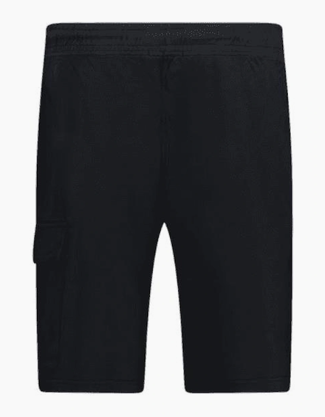 Light Fleece Lens Pocket Black Cargo Shorts