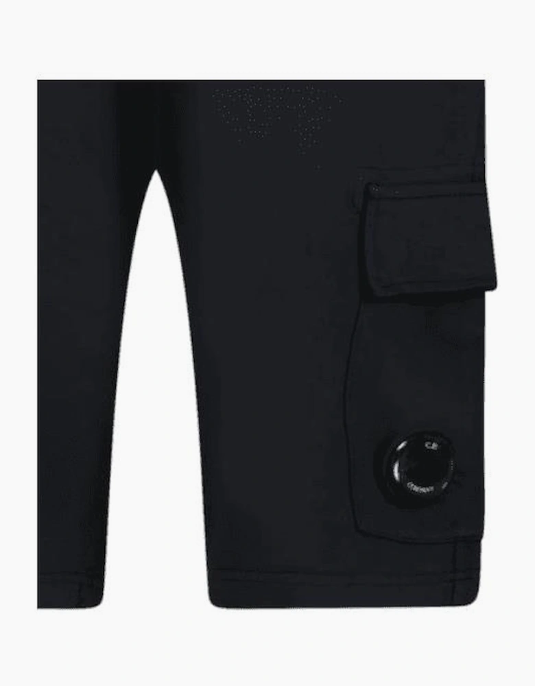 Light Fleece Lens Pocket Black Cargo Shorts