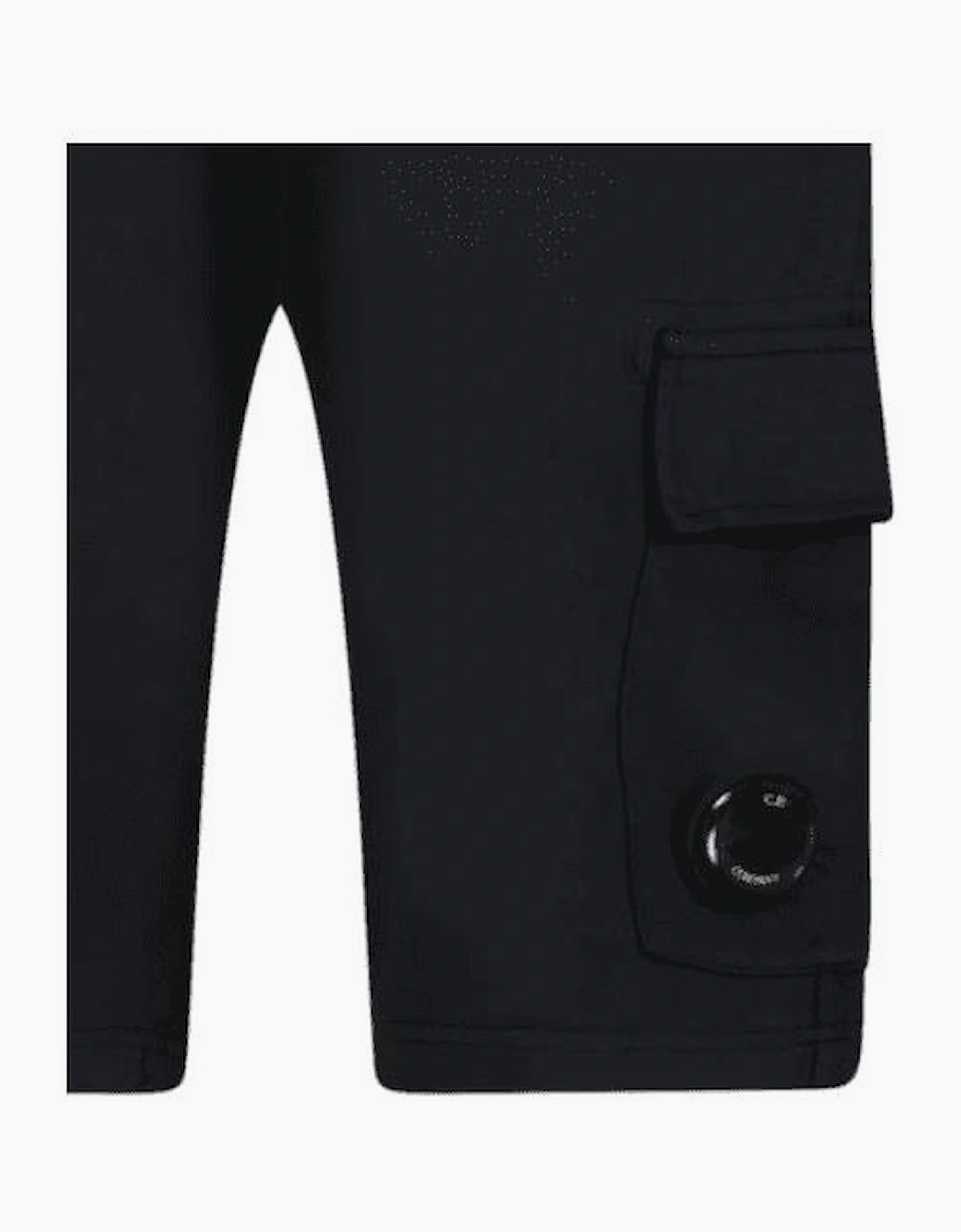 Light Fleece Lens Pocket Black Cargo Shorts
