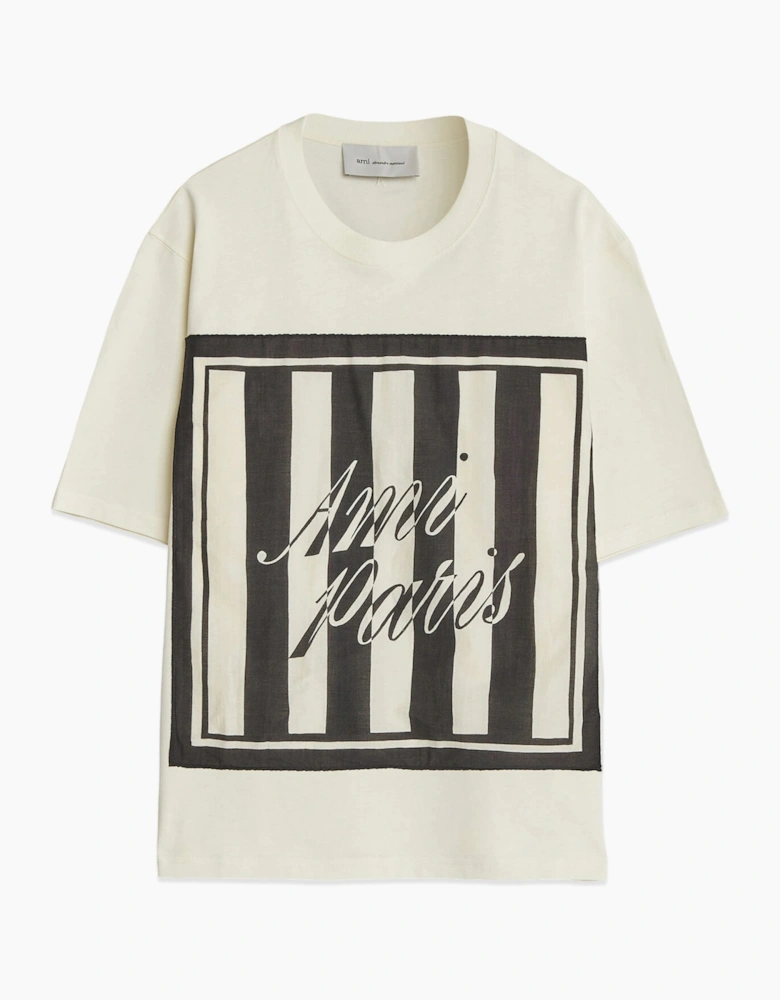 Boxy Printed T Shirt White