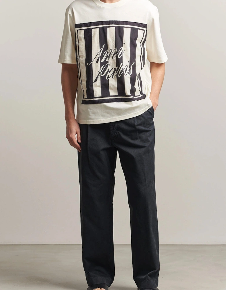 Boxy Printed T Shirt White