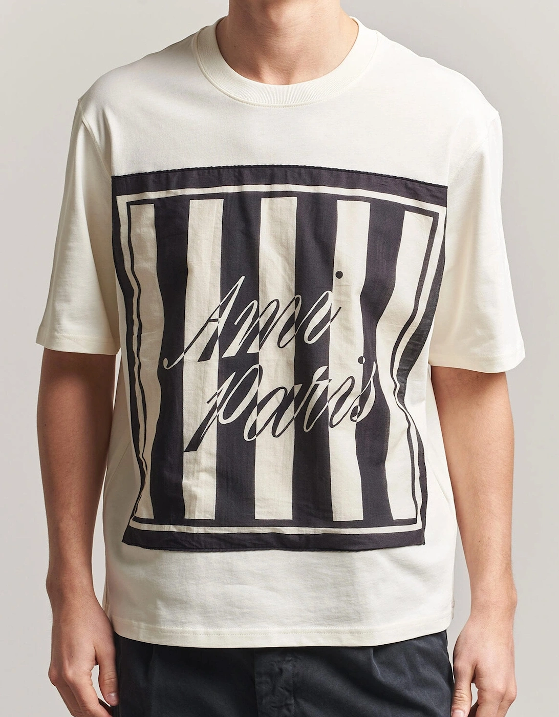 Boxy Printed T Shirt White