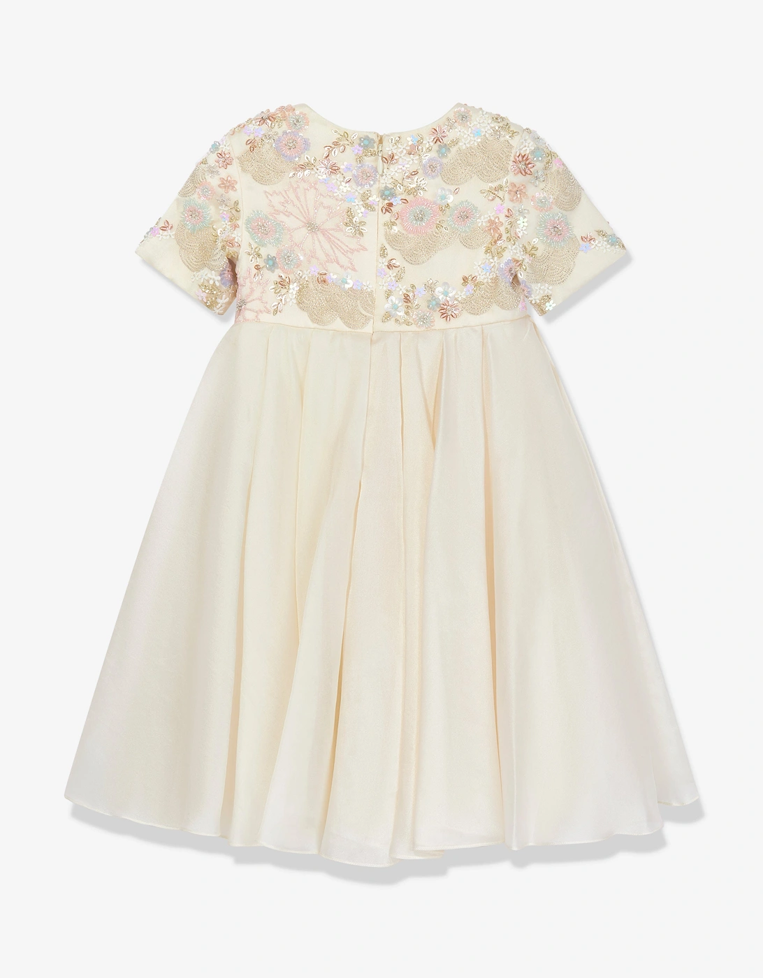 Maison Ava Girls Delphine Embellished Tulle Dress in Ivory