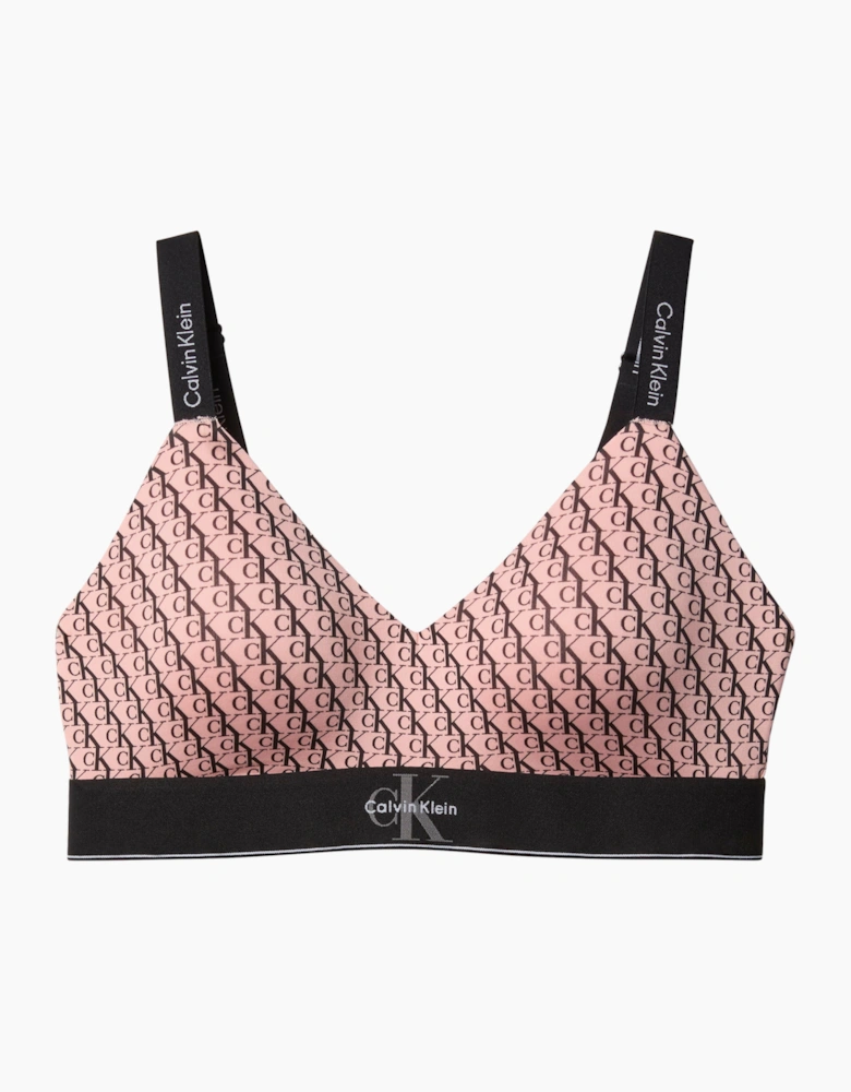 Calvin Klein LIGHTLY LINED BRALETTE Womens High-Waist Briefs Bright Peach
