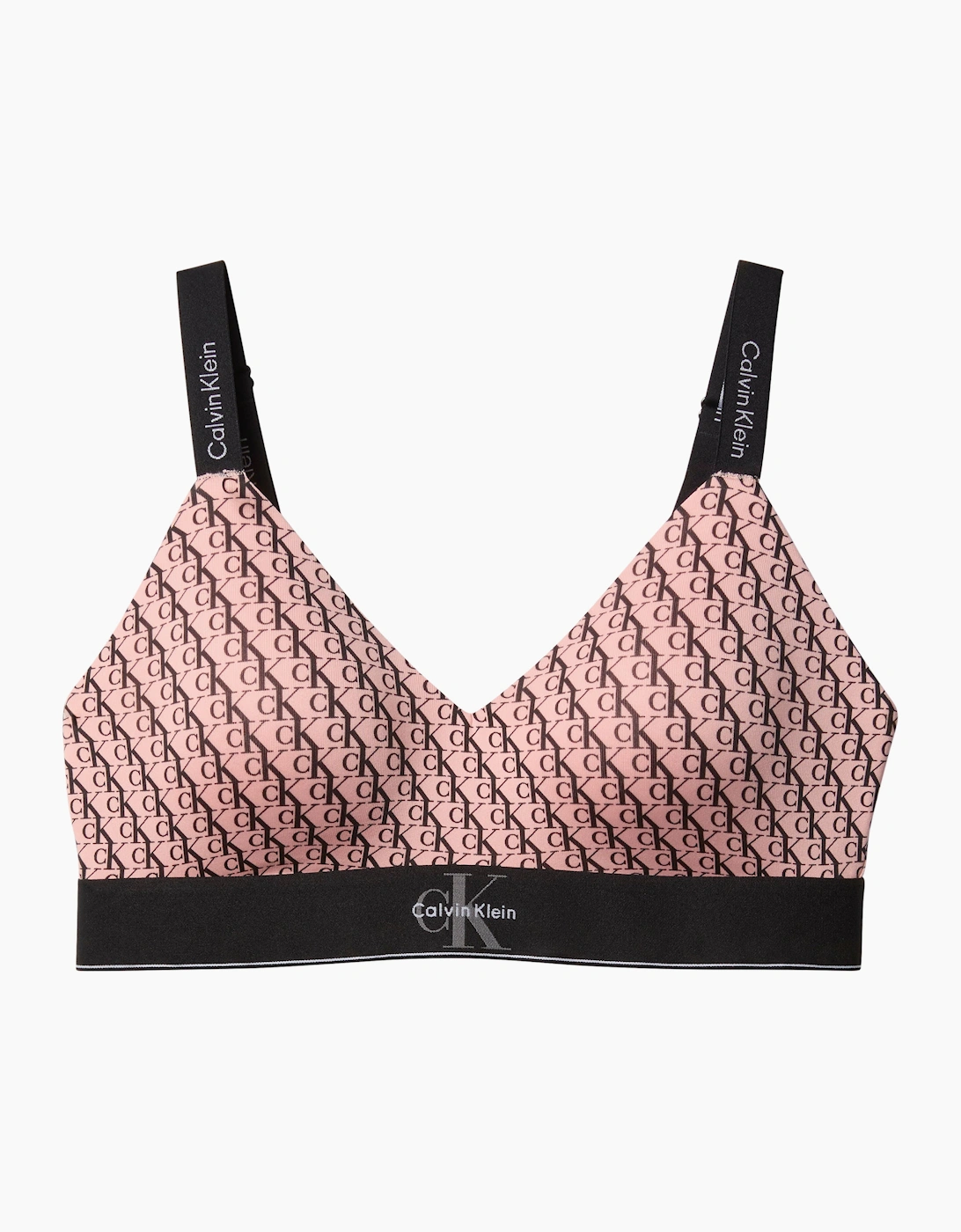 Calvin Klein LIGHTLY LINED BRALETTE Womens High-Waist Briefs Bright Peach