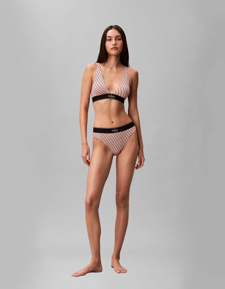 Calvin Klein HIGH WAIST BIKINI Womens High-Waist Briefs Bright Peach