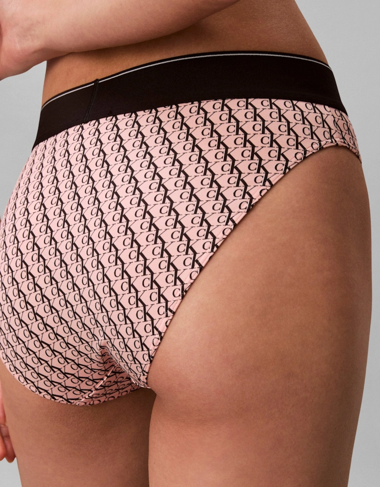 Calvin Klein HIGH WAIST BIKINI Womens High-Waist Briefs Bright Peach