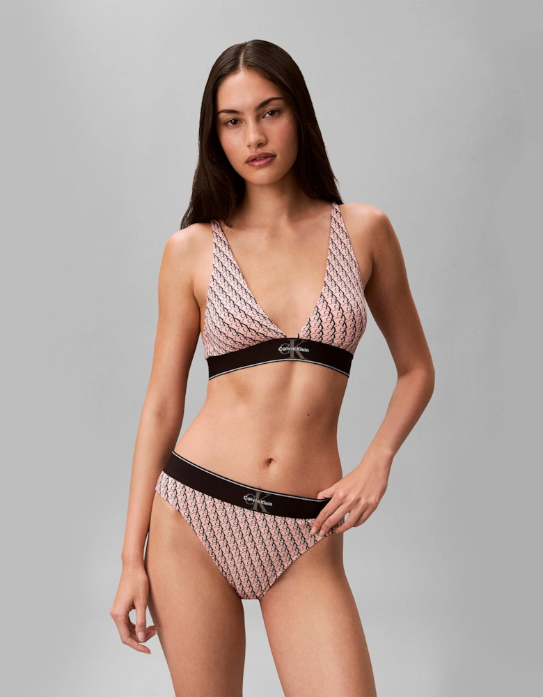Calvin Klein HIGH WAIST BIKINI Womens High-Waist Briefs Bright Peach
