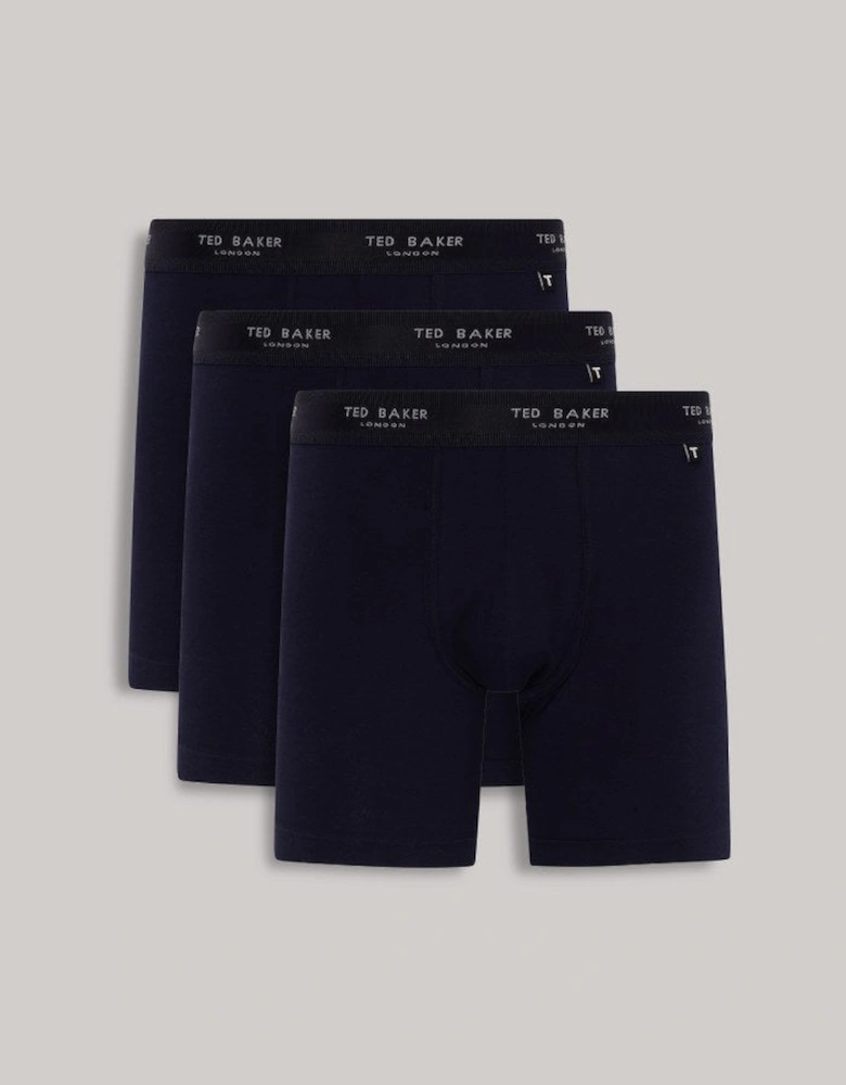 3-Pack Cotton Boxer Brief Mens Boxer Briefs Navy