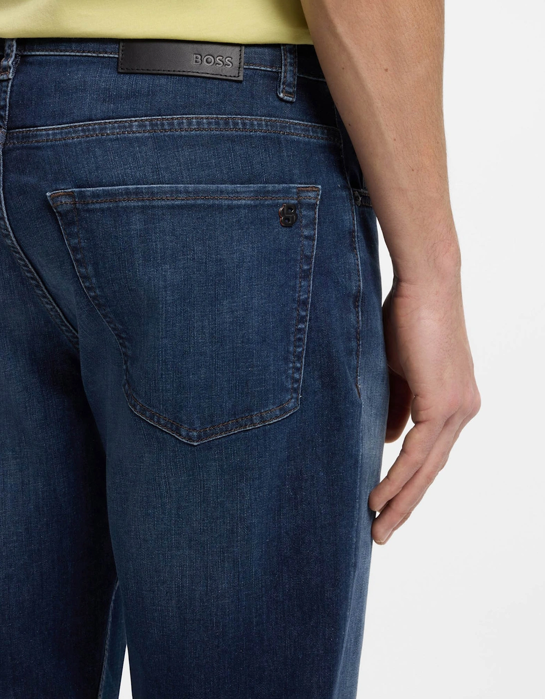 BOSS Orange Maine Regular-Fit Jeans in Soft-Motion Denim - Medium Blue 420