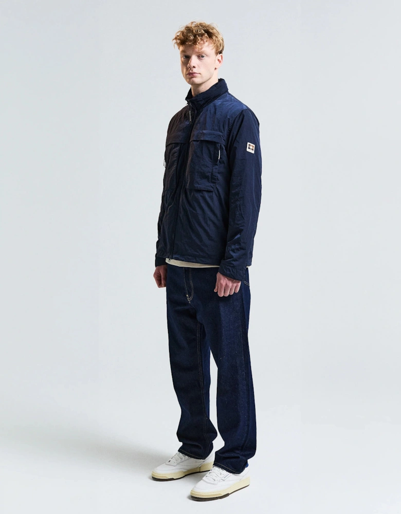 Aquascutum Mens Lamina Mock Neck Jacket - Navy 11