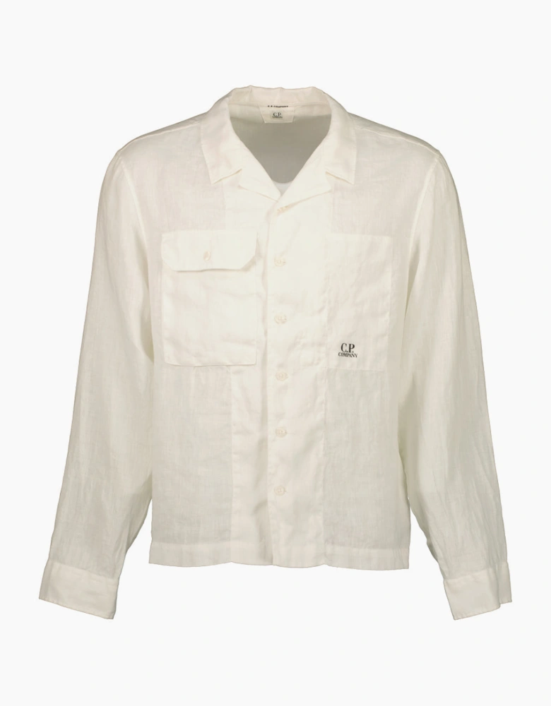 Long Sleeve Linen Overshirt