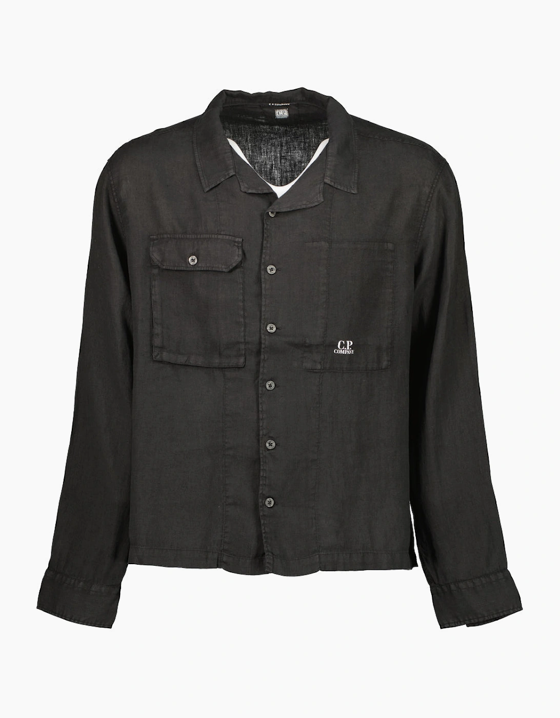 Long Sleeve Linen Overshirt
