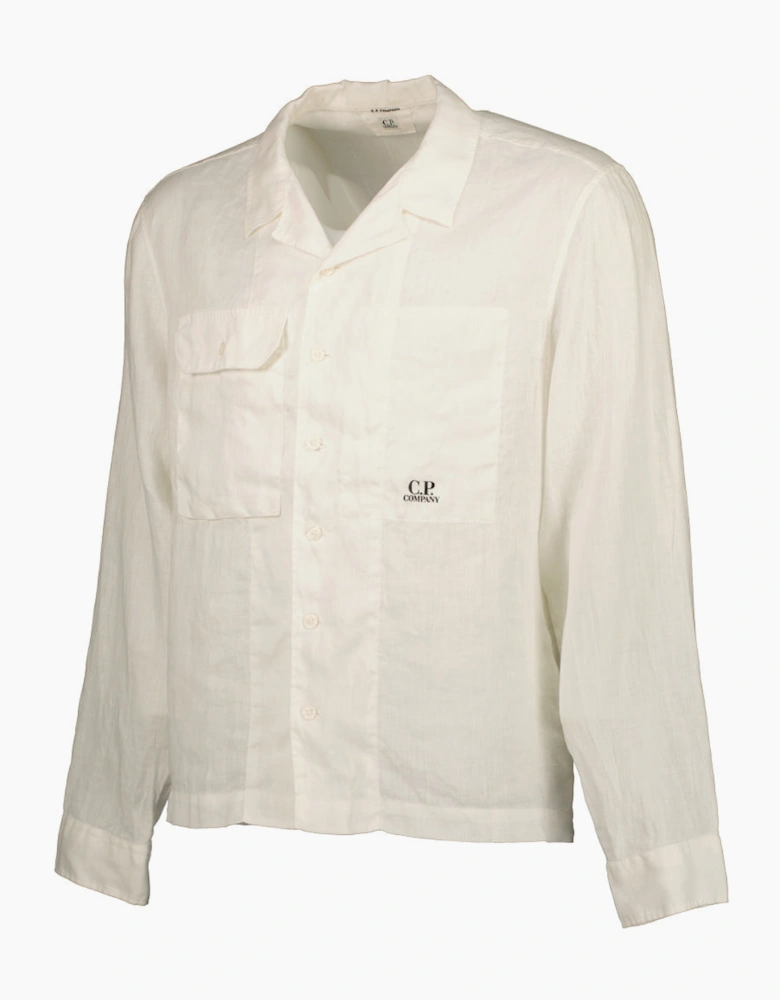 Long Sleeve Linen Overshirt