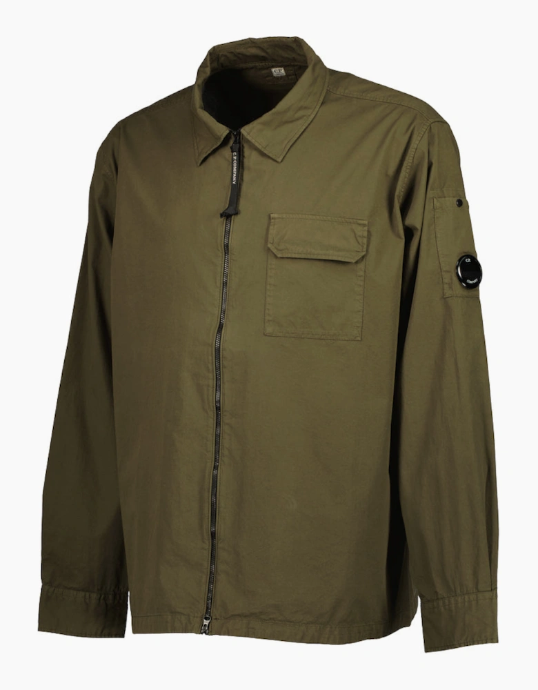 Gabardine Zip Up Lens Overshirt