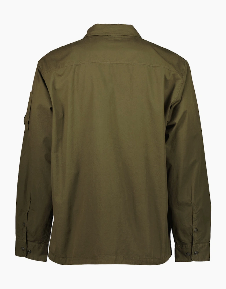 Gabardine Zip Up Lens Overshirt