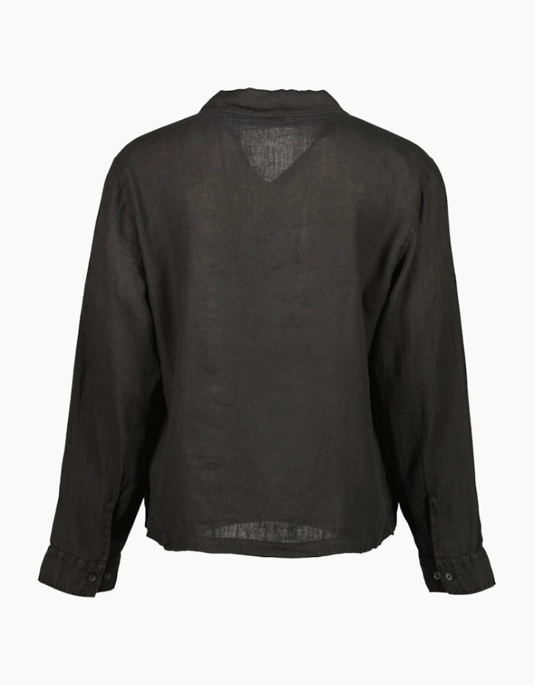 Long Sleeve Linen Overshirt