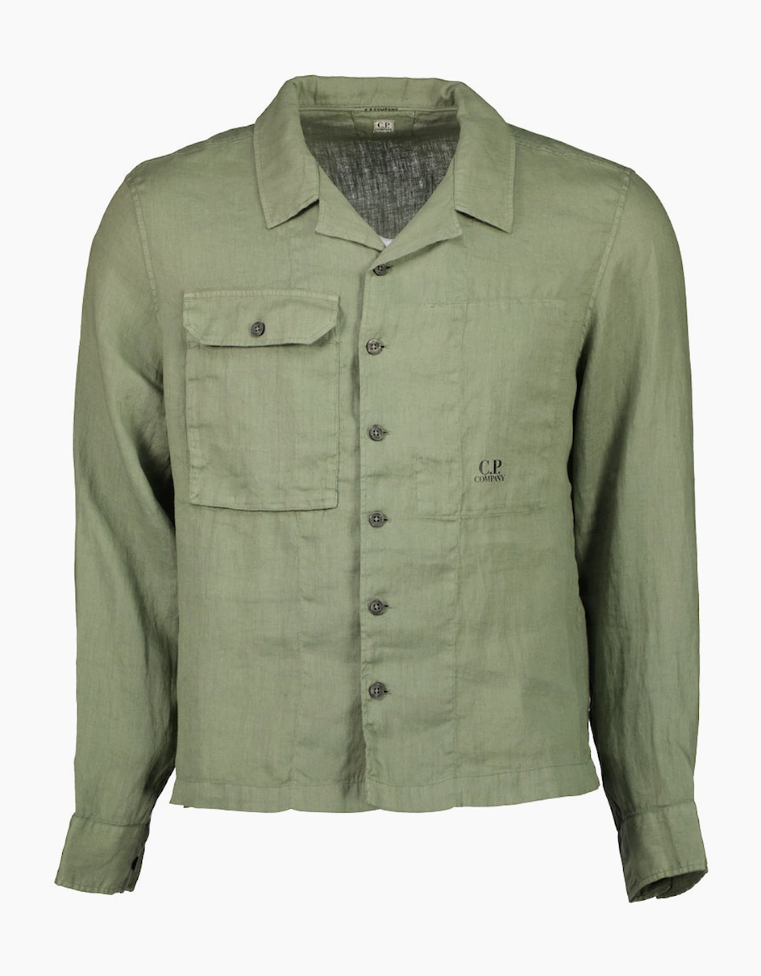 Long Sleeve Linen Overshirt