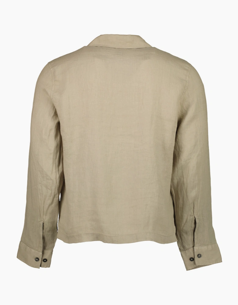 Long Sleeve Linen Overshirt