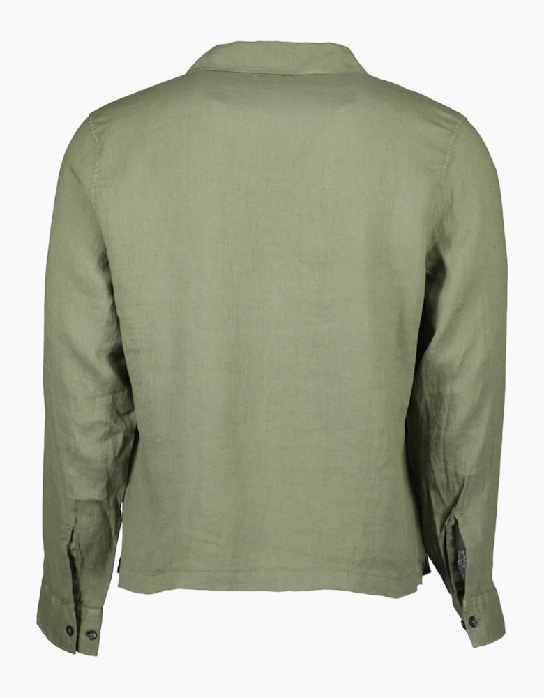 Long Sleeve Linen Overshirt