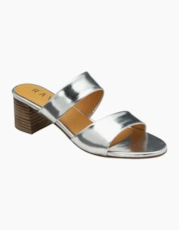 Silver Metallic Leat