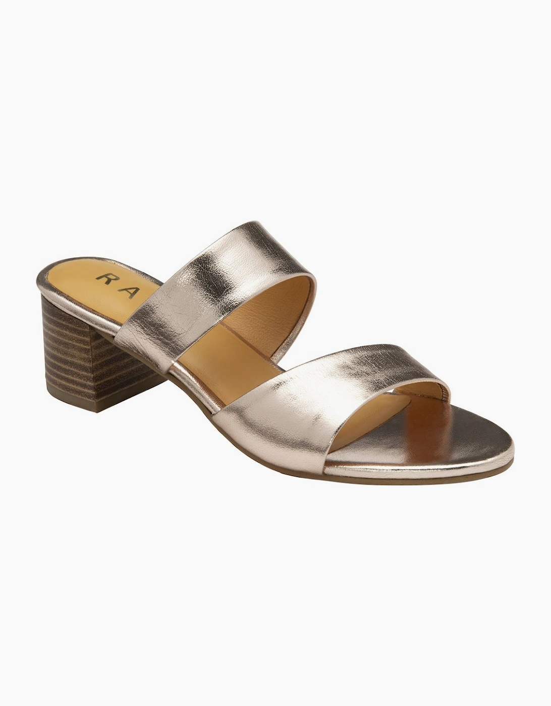 Ravel Women's Gold/Silver Lund Heeled Sandals - Size: 6