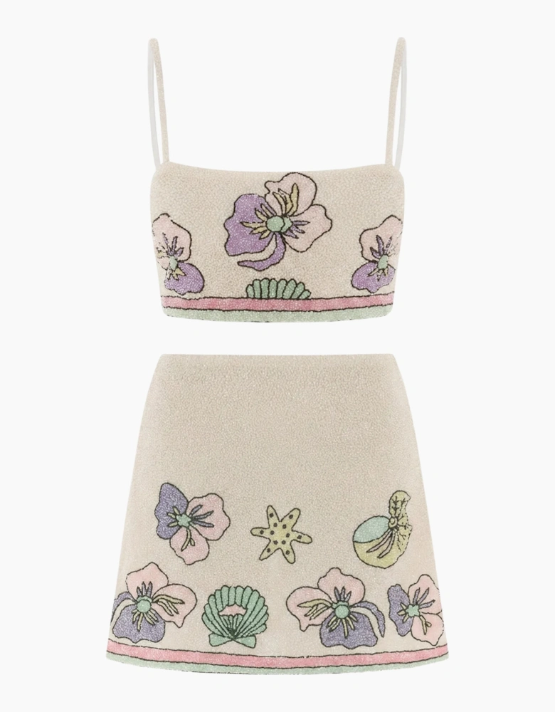 Tallulah Crystal Co-Ord Pull On Top Multi Colour