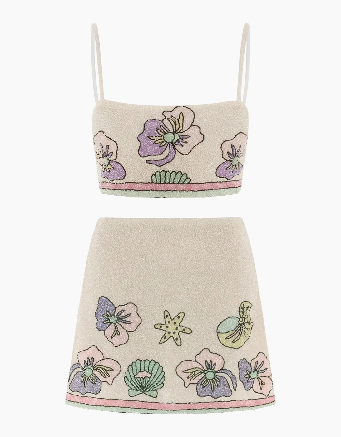 Tallulah Crystal Co-Ord Pull On Top Multi Colour