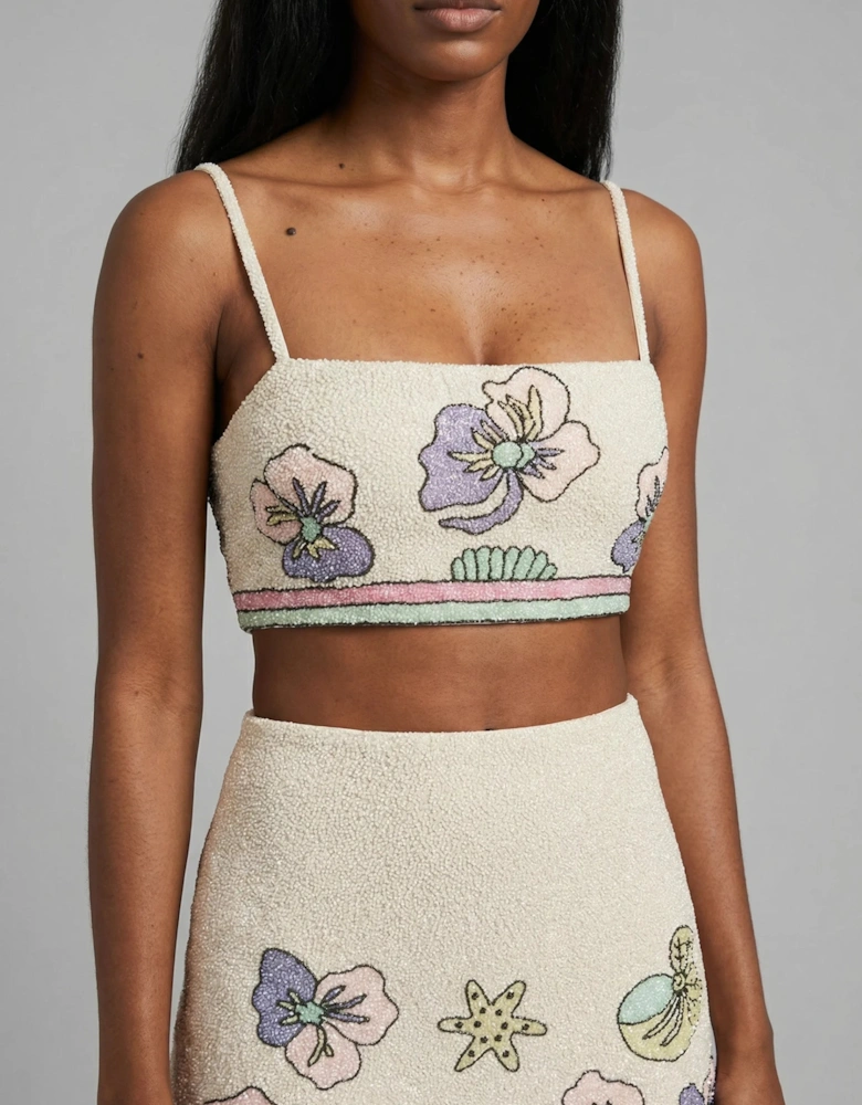 Tallulah Crystal Co-Ord Pull On Top Multi Colour