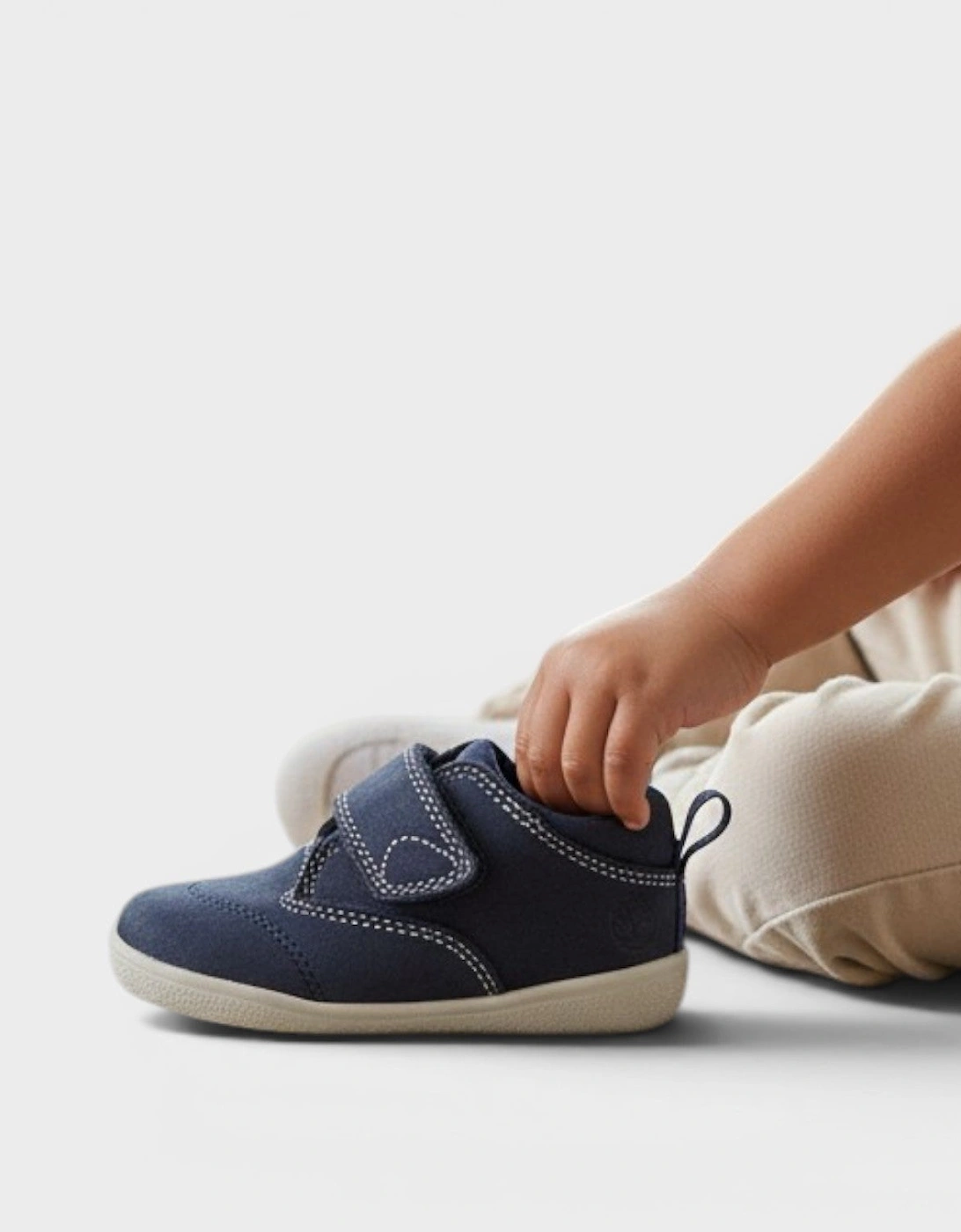 Toddler Velcro Boots Navy White