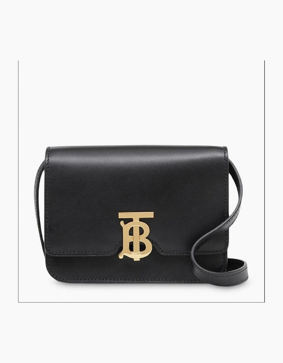 Burberry Women's Black Mini Tb Leather Shoulder Bag - Size: Uni