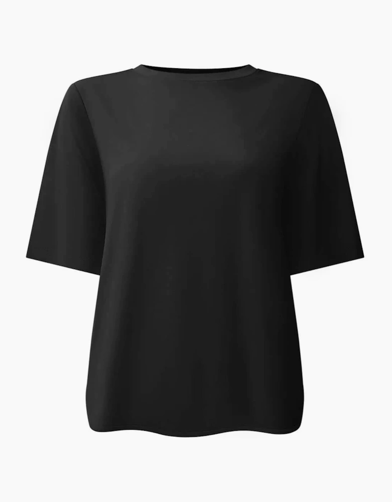 Black Jersey Relaxed Top