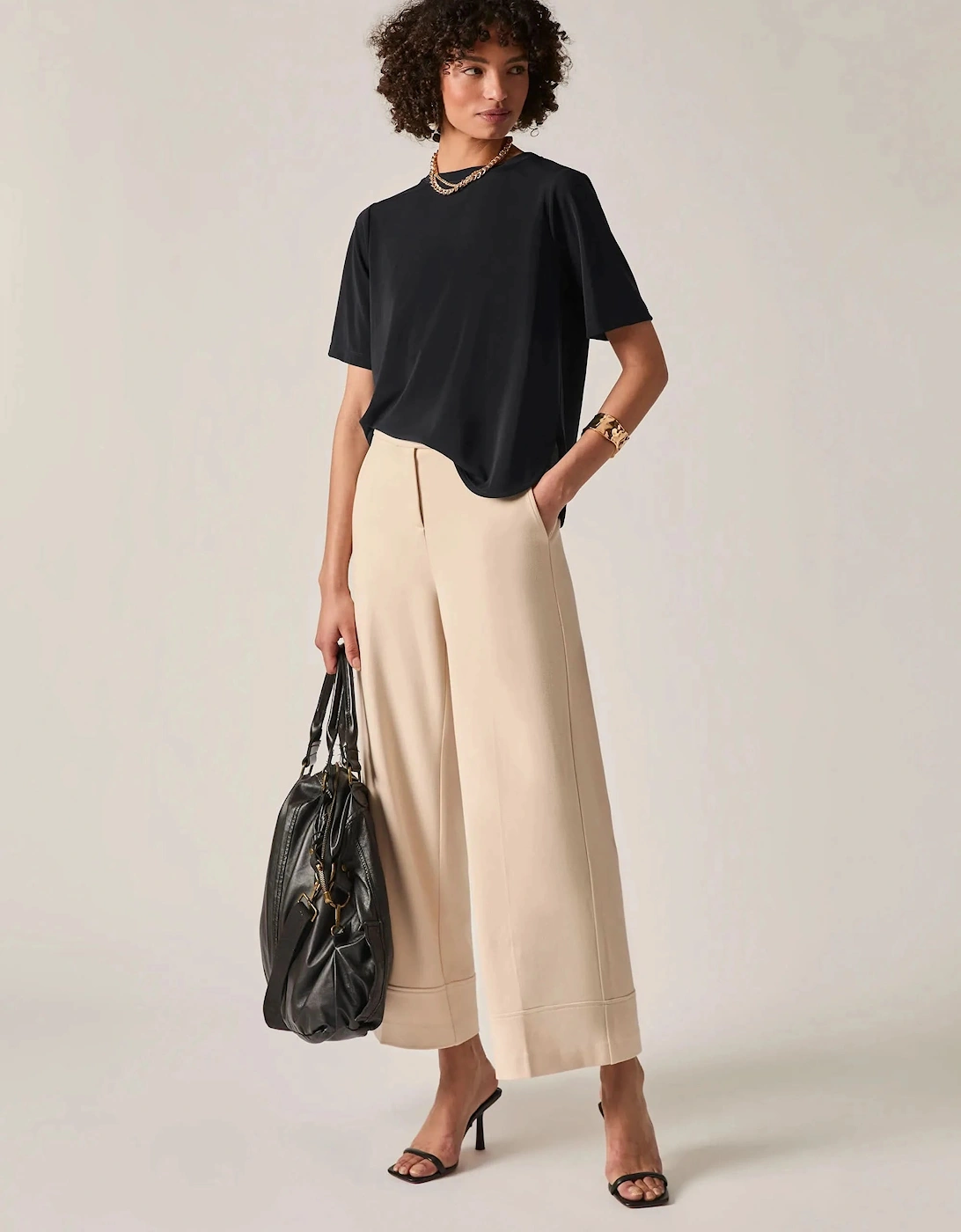Black Jersey Relaxed Top