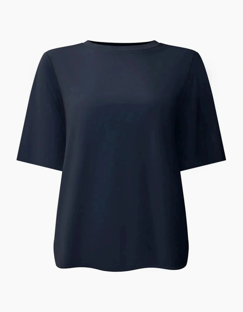 Navy Jersey Relaxed Top