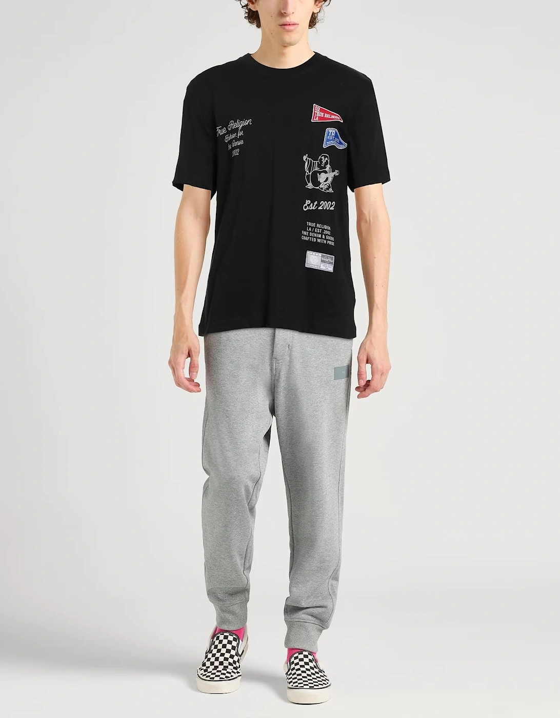 True Religion Men's Black 108918 T Shirts - Size: 46