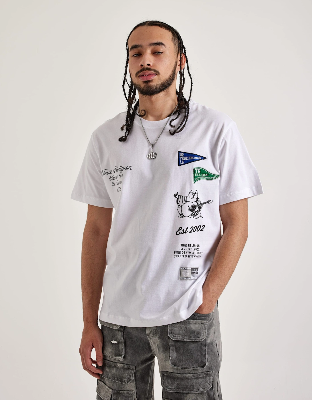 True Religion Men's White 108918 T Shirts - Size: 44