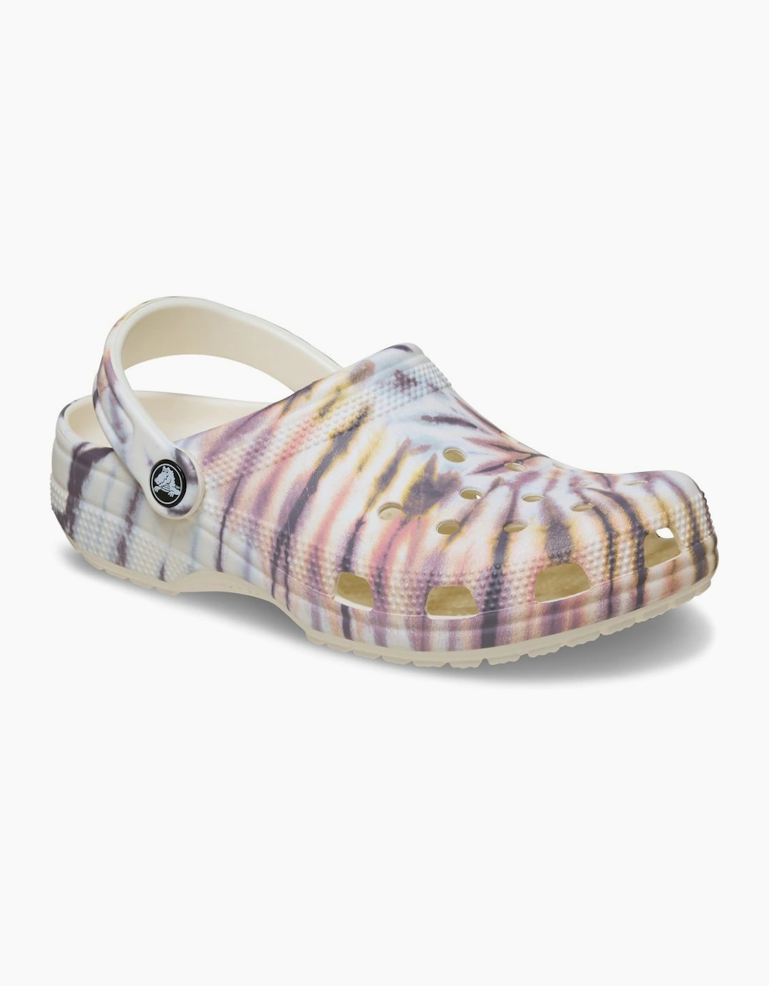 Crocs Women's Chalk Multi Synth Classic Tie Dye Clogs - Size: 5