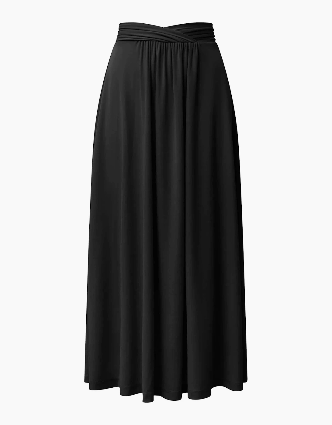 Black Jersey Midi Skirt